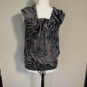 Worthington Animal Print / Zebra Striped Top - Sz. M